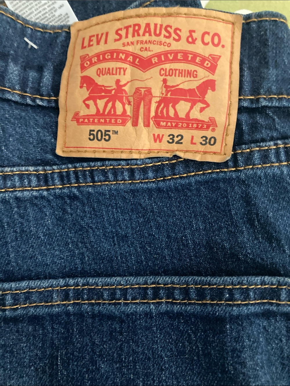 Levi's 505 Straight Jeans in Dark Blue Denim 32x30